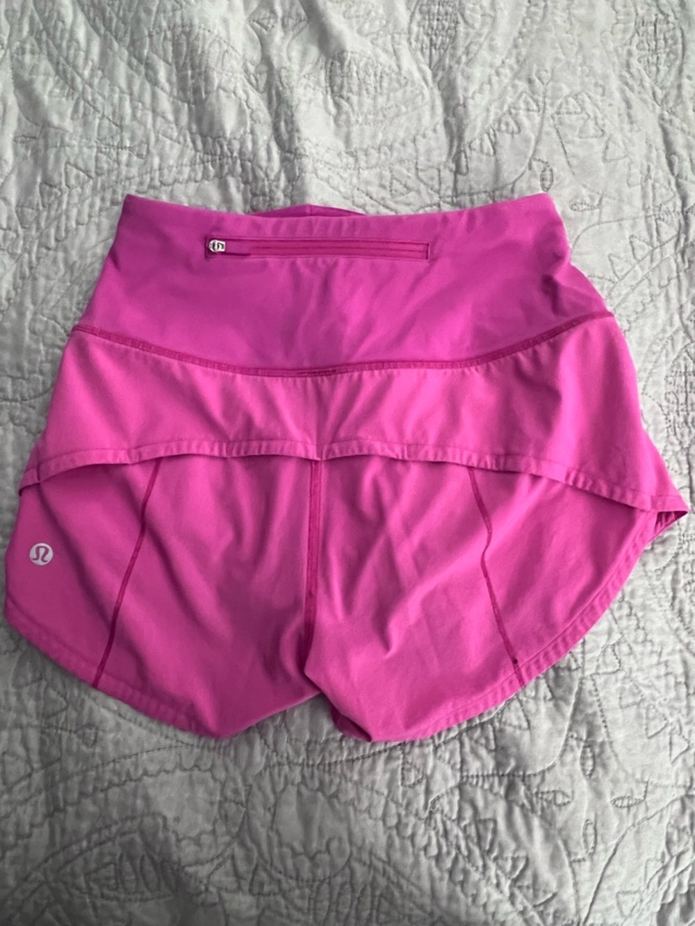 lululemon Speed-ups Hot Pink Athletic Shorts with Built-In Liner - Picture 2 of 4